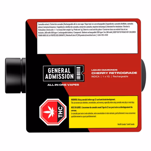 General Admission - Cherry Retrograde Liquid Diamond All-In-One Vape