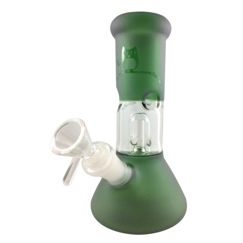 Bongs - Glass - 8" Owl Bong w/ Perk