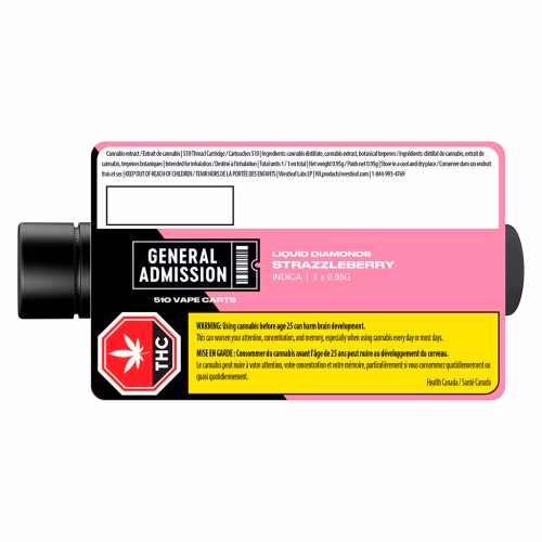 General Admission - Strazzleberry Liquid Diamond 510 Thread Cartridge