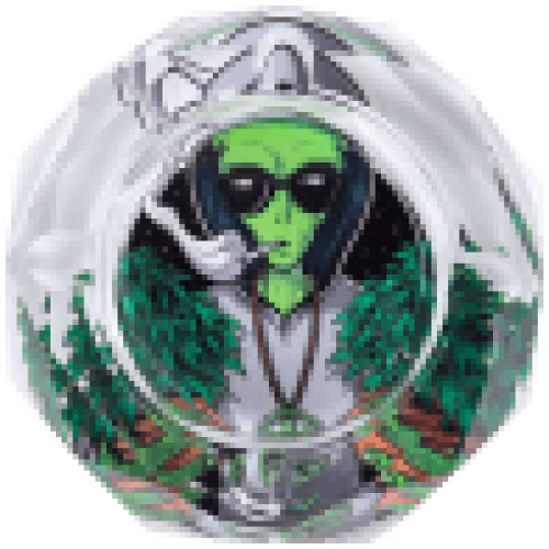 ASHTRAY ALIEN GLASS DIAMOND