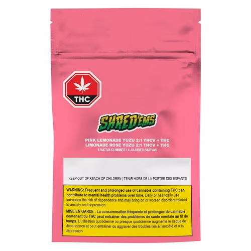SHRED'EMS - Pink Lemonade Yuzu 2:1 THCv:THC Soft Chews