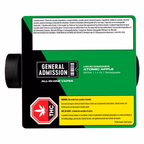 General Admission - Atomic Apple Liquid Diamond All-In-One Vape