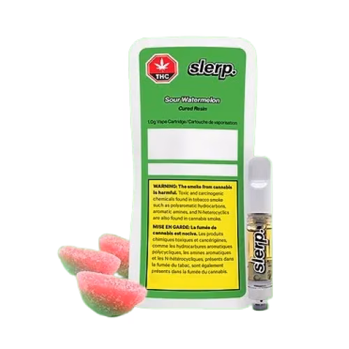 slerp. - Sour Watermelon Cured Resin 510 Vape Cartridge
