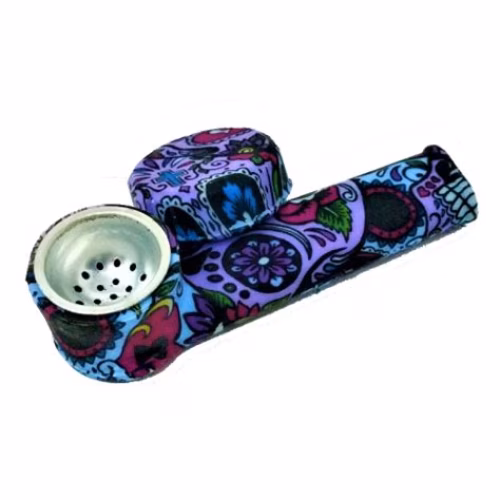 SILICONE PIPE WATER PRINT W/LID