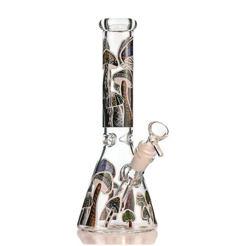 Bongs - 10 Inch Beaker - Mushrooms