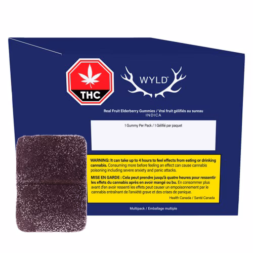 Real Fruit Elderberry Indica Gummies 2:1 THC:CBN (Multi-pack of 10)