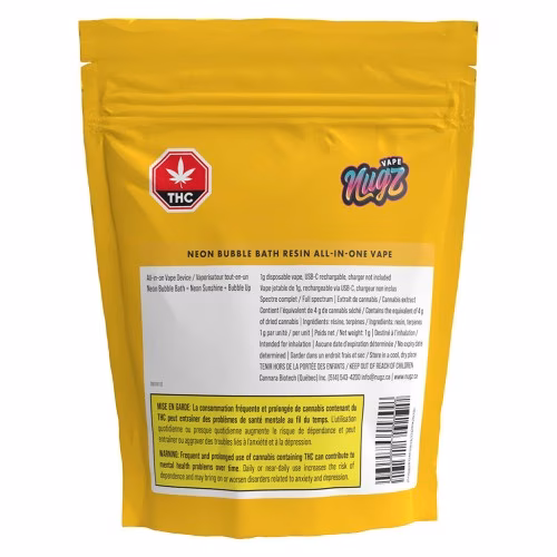 Nugz Vape - Neon Bubble Bath Resin All-in-one Disposable Vape
