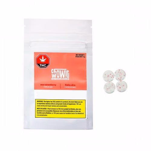 Chowie Wowie - Sour Strawberry THC Mints