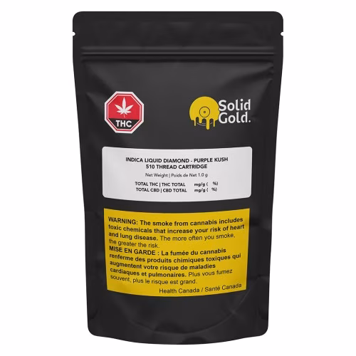 Solid Gold - Purple Kush Liquid Diamond 510 Thread Cartridge