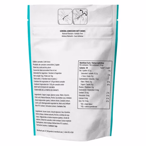 General Admission - Pineapple Guava THC & CBD Soft Chews (1:1)