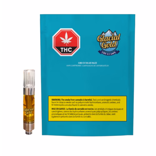 Glacial Gold - CBD 3:1 Blue Razz Vape Cartridge