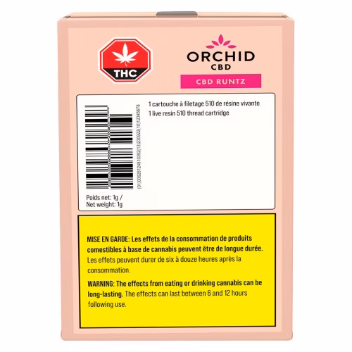 Orchid CBD - CBD RNTZ LIVE RESIN 510 Thread Cartridge