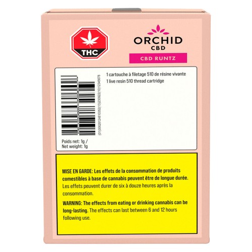Orchid CBD - CBD RNTZ LIVE RESIN 510 Thread Cartridge