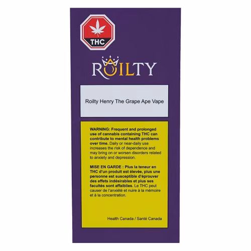 Roilty Concentrates - Henry the Grape Ape Vape 510 Thread Cartridge