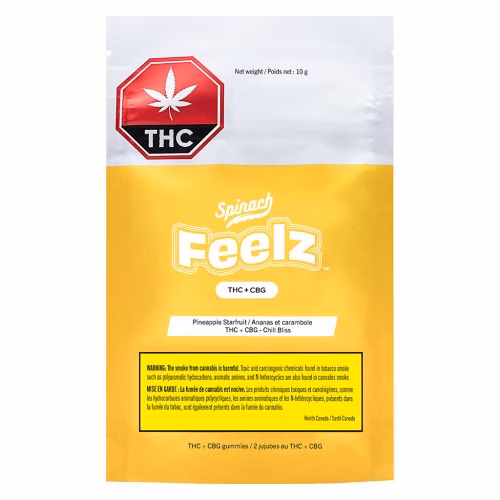 SOURZ by Spinach - THC+CBG Pineapple Starfruit Gummies