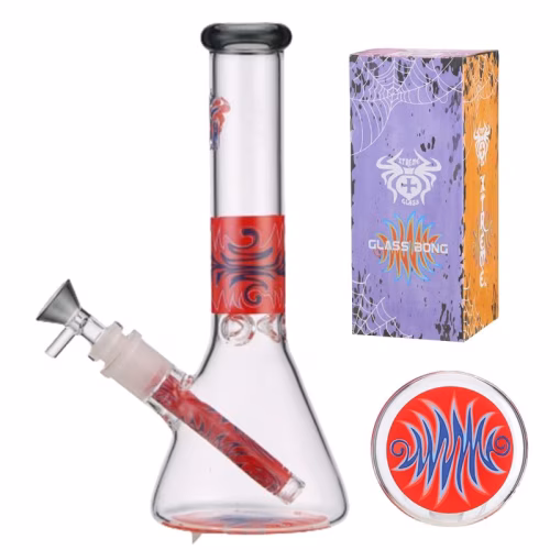 10" XTREME RED CHERRY GLASS BONG