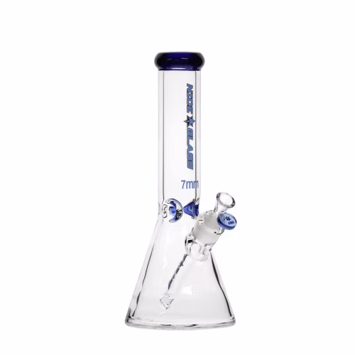 7mm Nice Glass Beaker Bong - BLUE