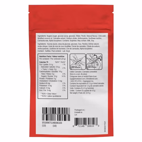 SHRED'EMS - Strawberry Sunburst 3:1 CBG:THC Soft Chews