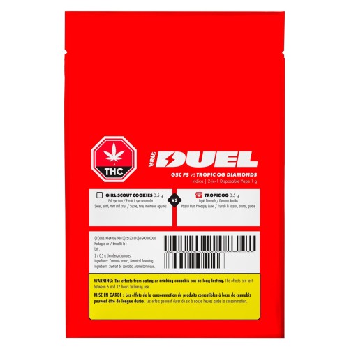 Versus - DUEL GSC FS vs Tropic OG Diamonds 2-in-1 Disposable Vape