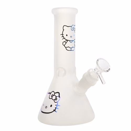 10" 5mm Frosted Glow Kitty Beaker