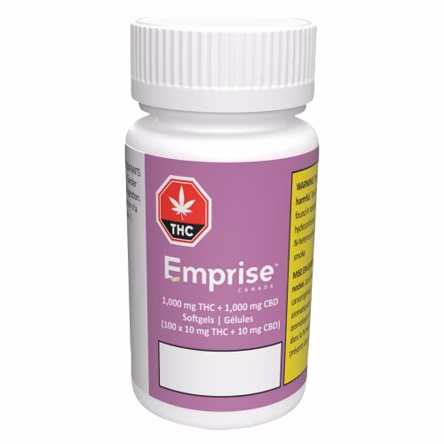 Emprise Canada - 1000 THC + 1000 CBD Softgels